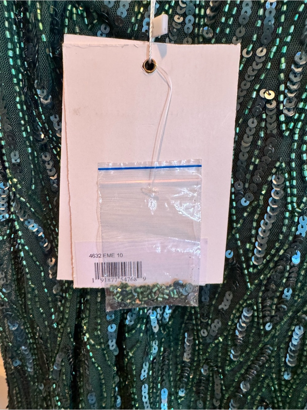Mac Duggal Emerald Green Sequin Wrap-Front Cocktail Dress 4632 - Picture 7 of 7